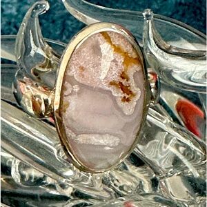Handmade Crazy Lace Agate Sterling Ring